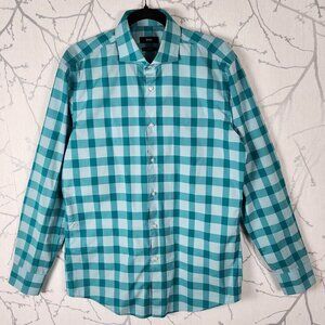 Hugo Boss Green Checks 100% Cotton Slim Fit Dress Shirt